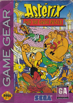 Asterix and the Great Rescue box art for Sega Game Gear